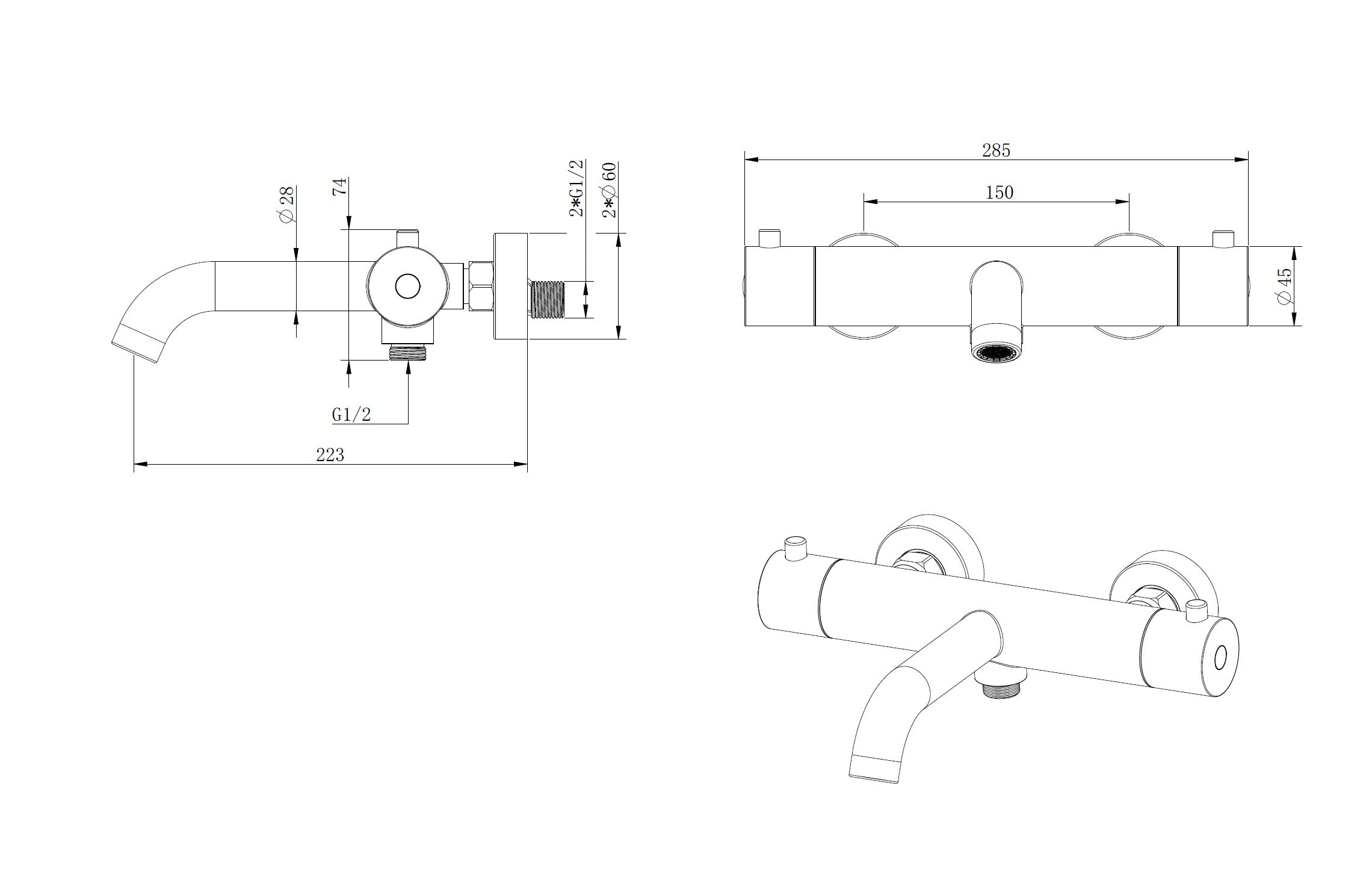 Ore Opbouw Badthermostaat RVS-304