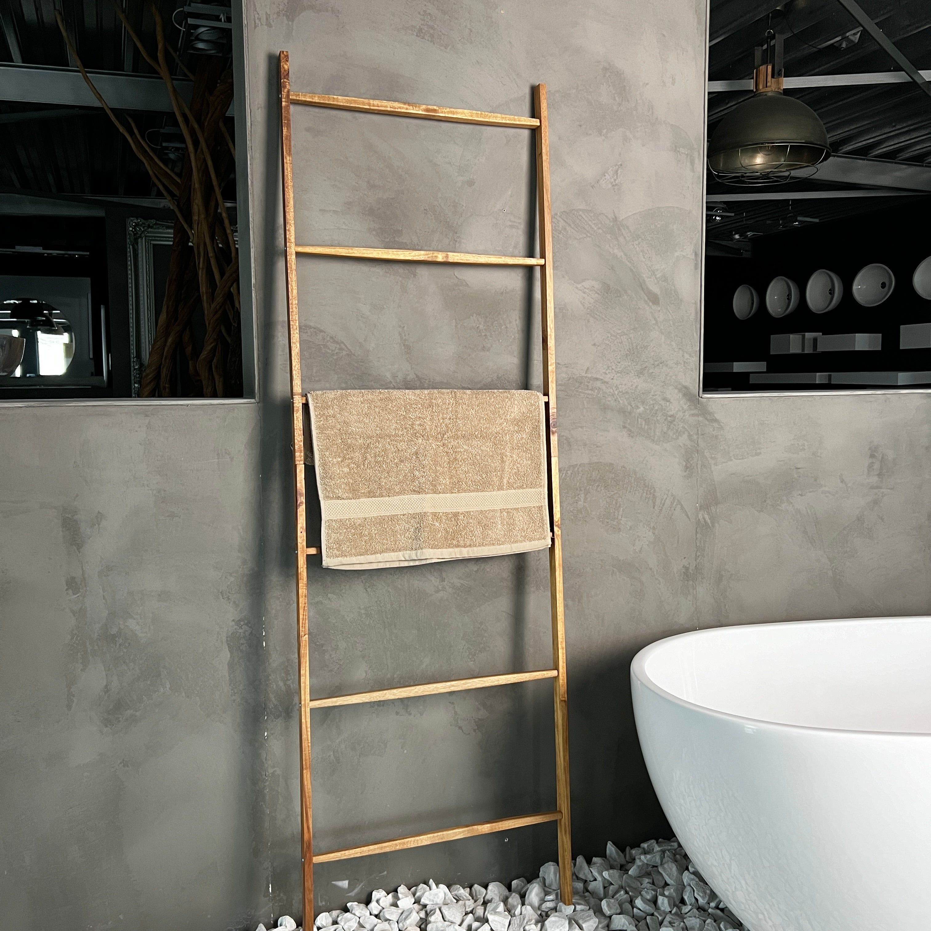 Doos à 4 stuks Handdoekrek 170 x 55 cm (staand model) Acacia Hout