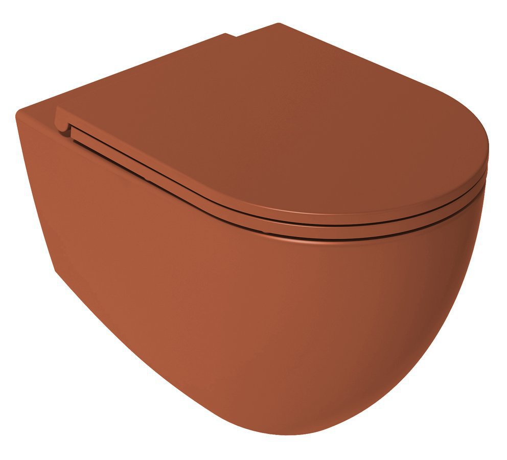 INFINITY Slim Toilet Zitting Soft Close Quick Release Terracotta