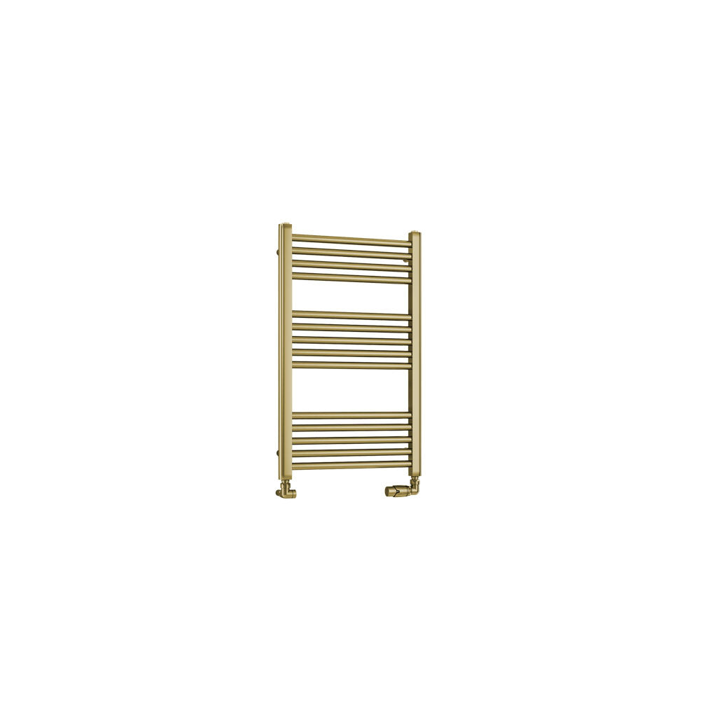 Eastbrook Wendover handdoekradiator 50x80cm 312W Geborsteld Messing