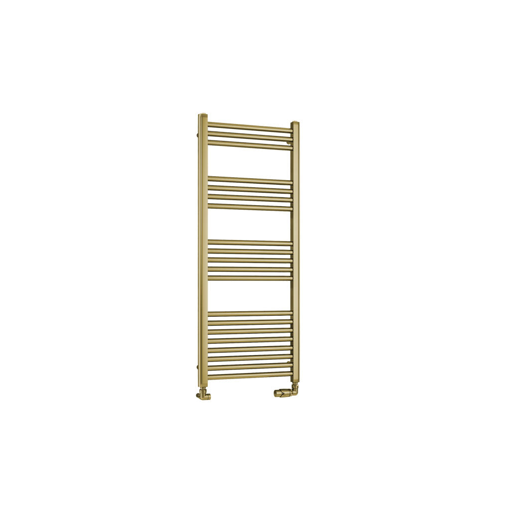 Eastbrook Wendover handdoekradiator 50x120cm 453W Geborsteld Messing