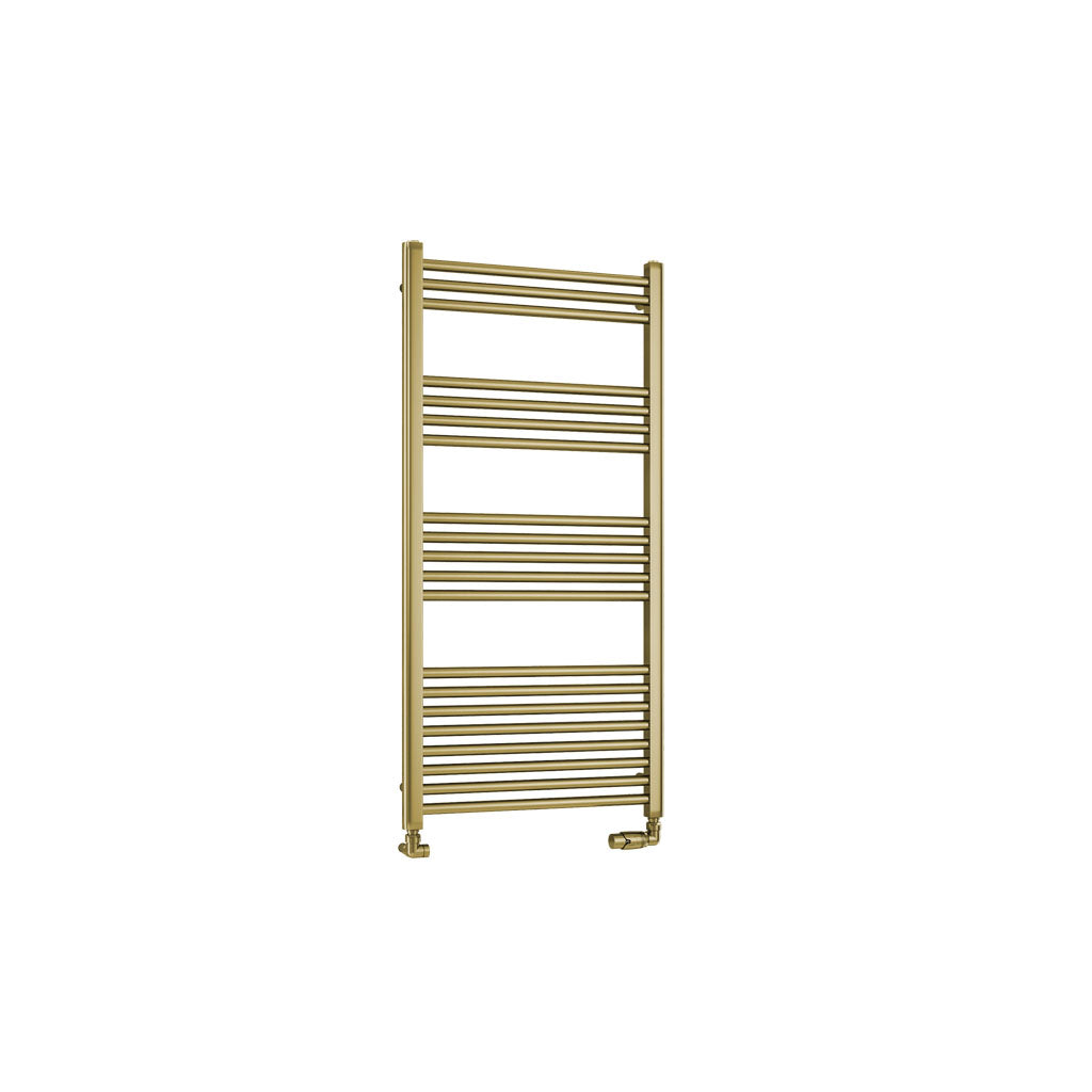 Eastbrook Wendover handdoekradiator 60x120cm 525W Geborsteld Messing