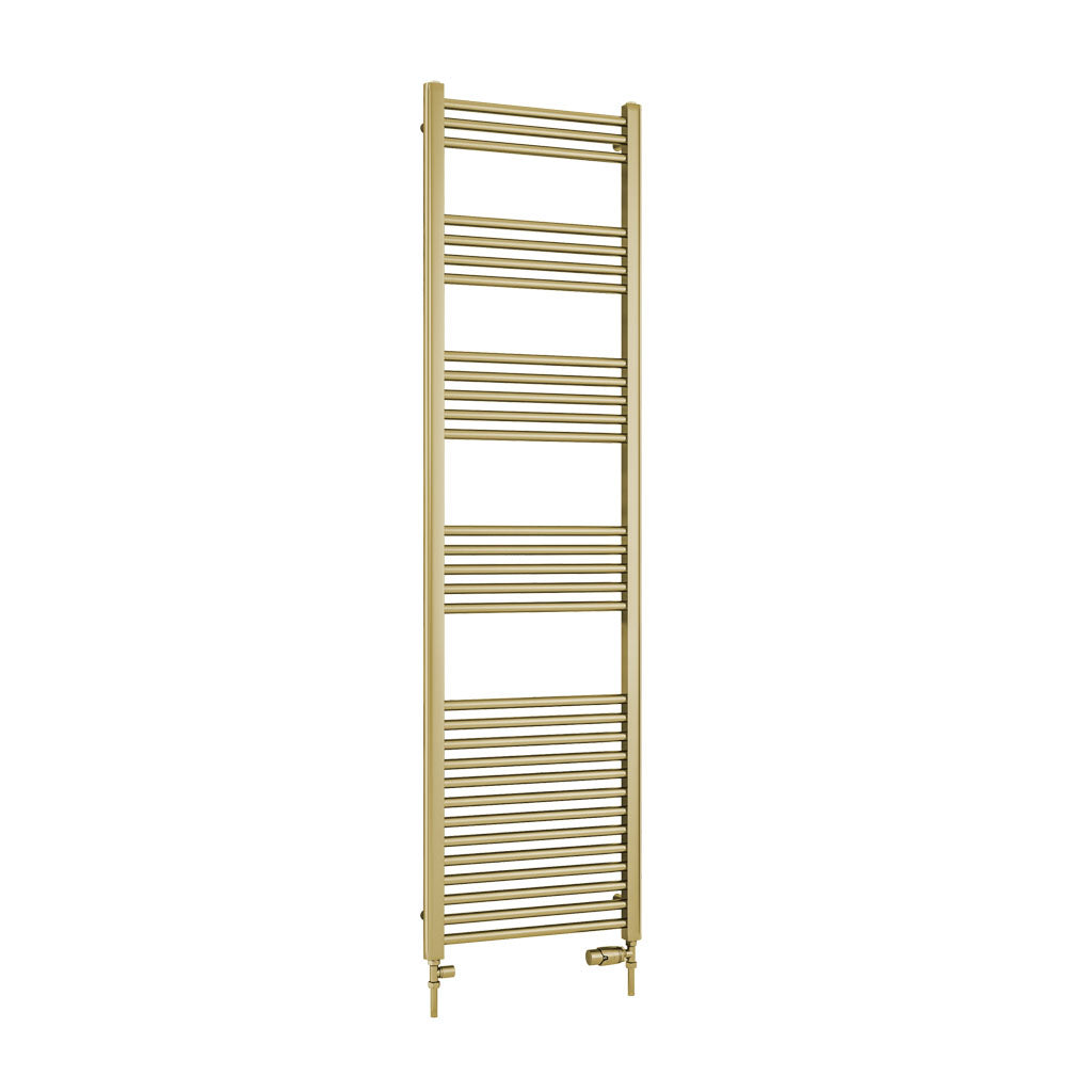 Eastbrook Wendover handdoekradiator 50x180cm 676W Geborsteld Messing