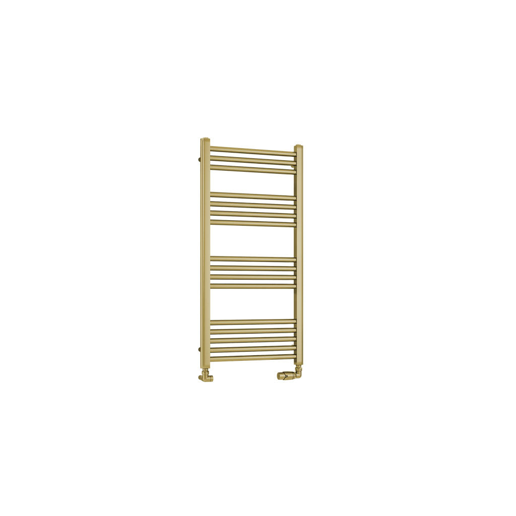 Eastbrook Wendover handdoekradiator 50x100cm 368W Geborsteld Messing