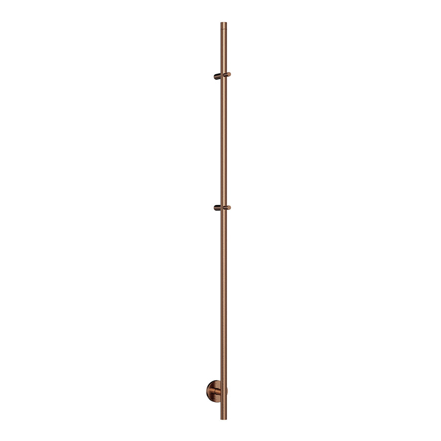 Wiesbaden Callista elektrische staafhanddoekradiator 60 Watt 150 cm geborsteld brons koper PVD
