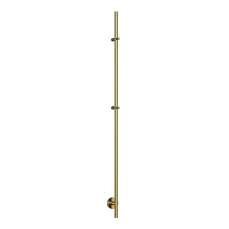 Wiesbaden Callista elektrische staafhanddoekradiator 60 Watt 150 cm geborsteld messing PVD