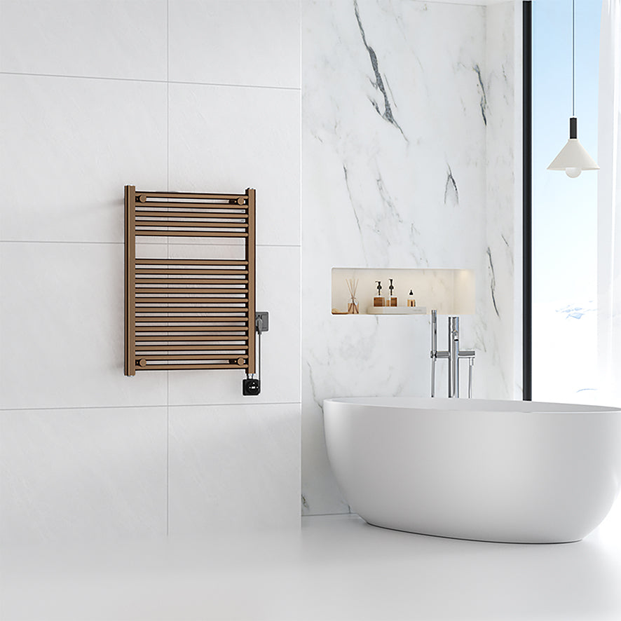 Wiesbaden Elara elektrische radiator Smart WiFi 76,6 x 60 cm geborsteld brons koper PVD