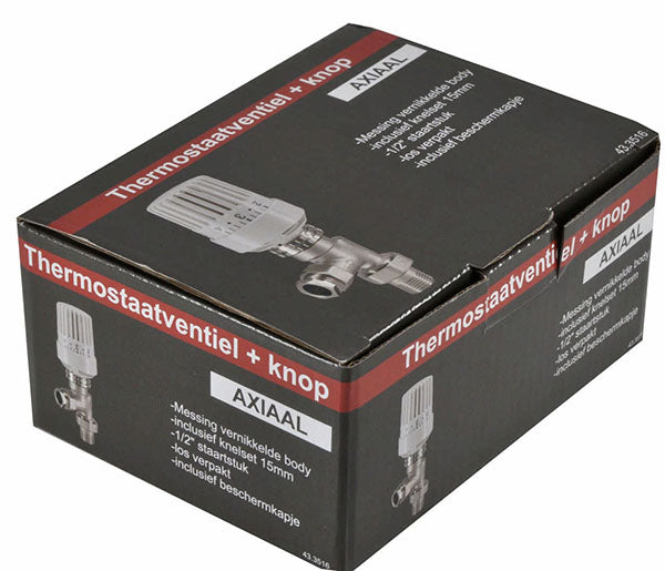 Thermostatische radiatorventiel 1/2''x15mm axiaal