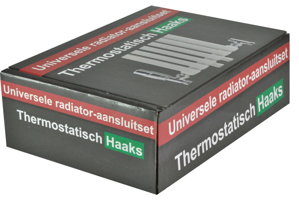 Wiesbaden Luxe therm. rad. aansluitset haaks chroom