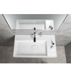 Sapho Godiva Meubelwastafel 85x45x10 Cm Gegoten Marmer Wit