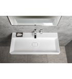 Sapho Godiva Cast Marble Meubelwastafel 96 X 44 X 11 Cm Wit Zonder Kraangat - afbeelding 2