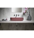 Infinity Ovale Keramische Waskom Voor Opbouw 55x36 Cm Bordeauxrood