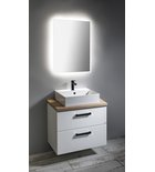 Sapho Vega Countertops Topblad 80x45x5 Cm Hpl Laminate Platin Eiken