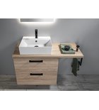 Sapho Vega Countertops Topblad 100x45x5 Cm Hpl Laminate Platin Eiken