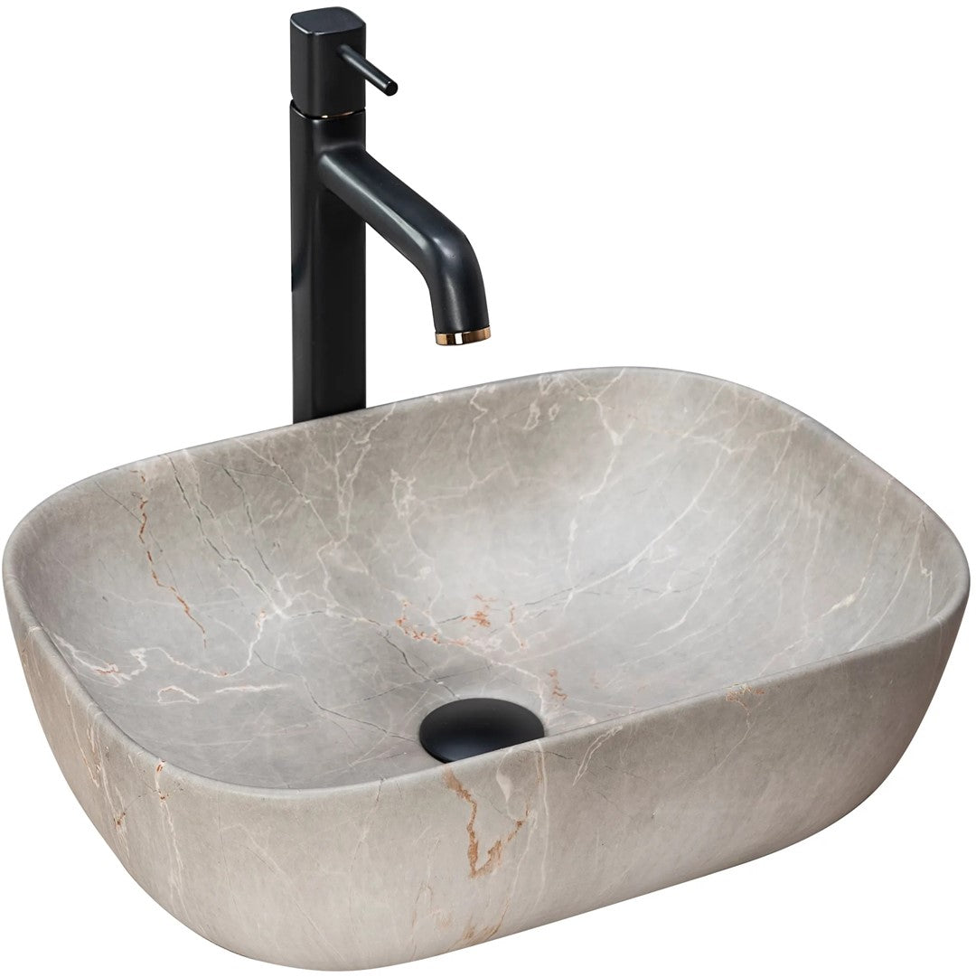 Opzetwastafel Rea Livia Ovaal Keramiek Beige