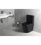 Paco Staand Toiletpot Rimless 38,0x61,0 cm Keramiek Zwart