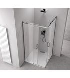 Thron Square Douchecabine Hoekinstap 120x110x200 Cm Met Schuifdeur Ronde Wielen Chroom