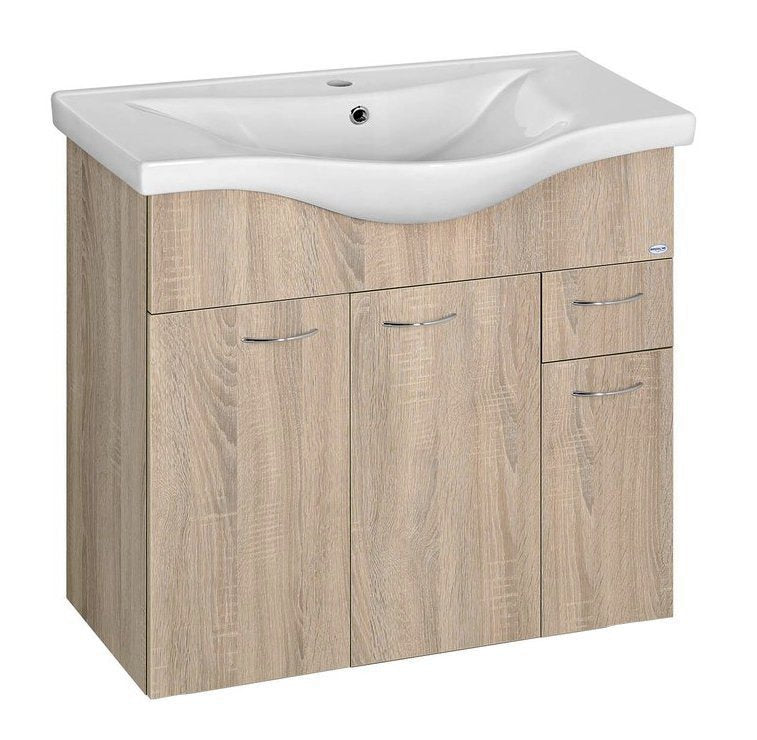 Sapho Keramia Fresh Badmeubel 75x35x75 Cm Platin Eiken