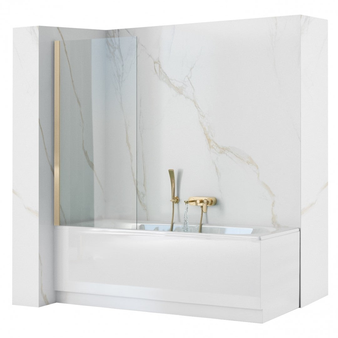Vaststaand badscherm Elegant goud