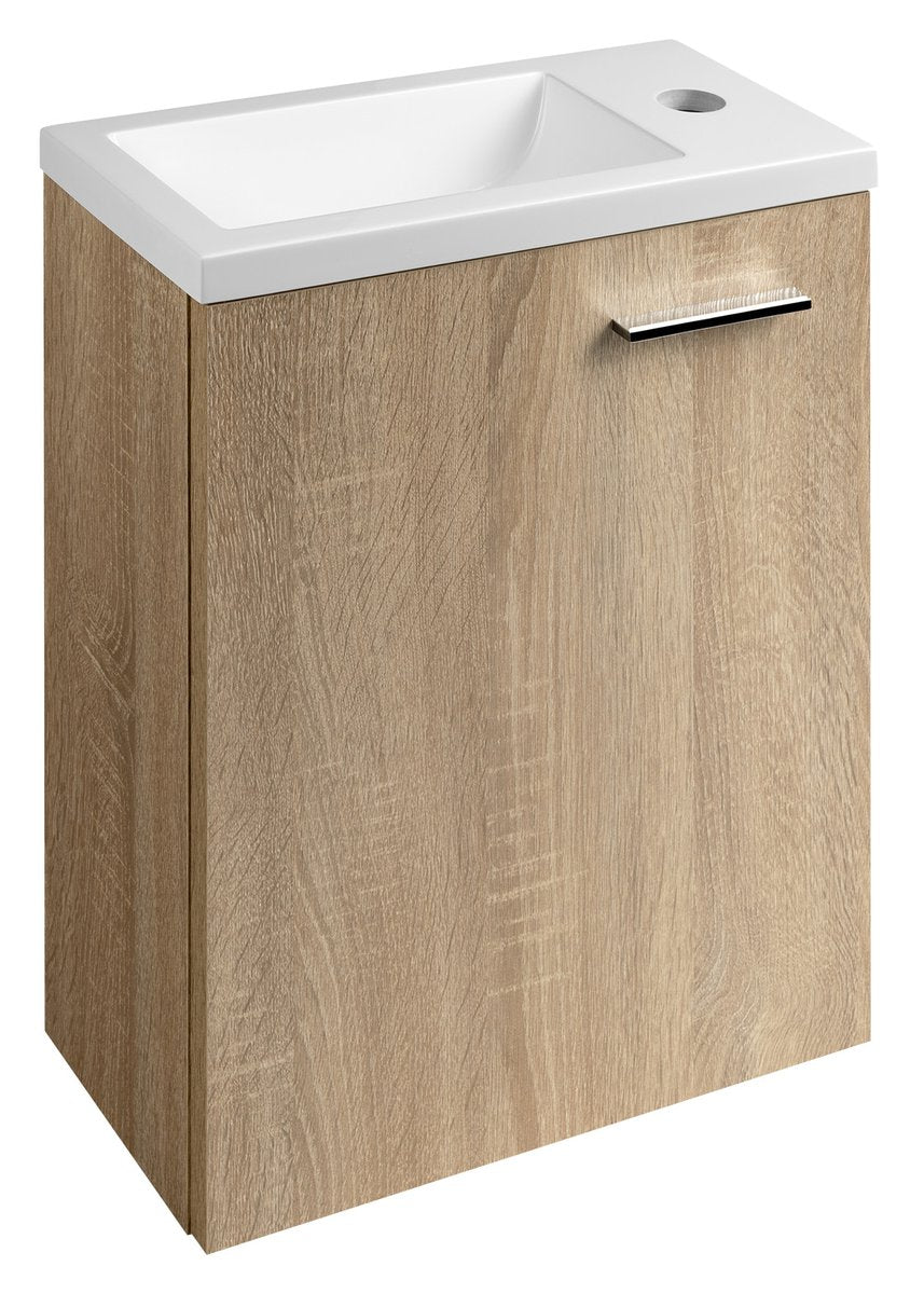 Aqualine Zoja Fonteinkast 37x50x18 cm Platin Eiken