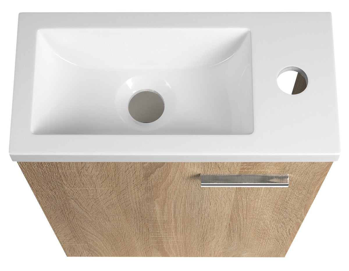 Aqualine Zoja Fonteinkast 37x50x18 cm Platin Eiken