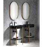 Avona Ovale Spiegel In Aluminium Frame 50 X 100 Cm Mat Goud