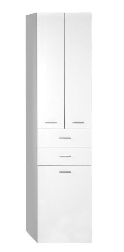 Badkamer kolomkast 184x50x29 Zoja/Keramia Fresh met wasmand wit of eiken