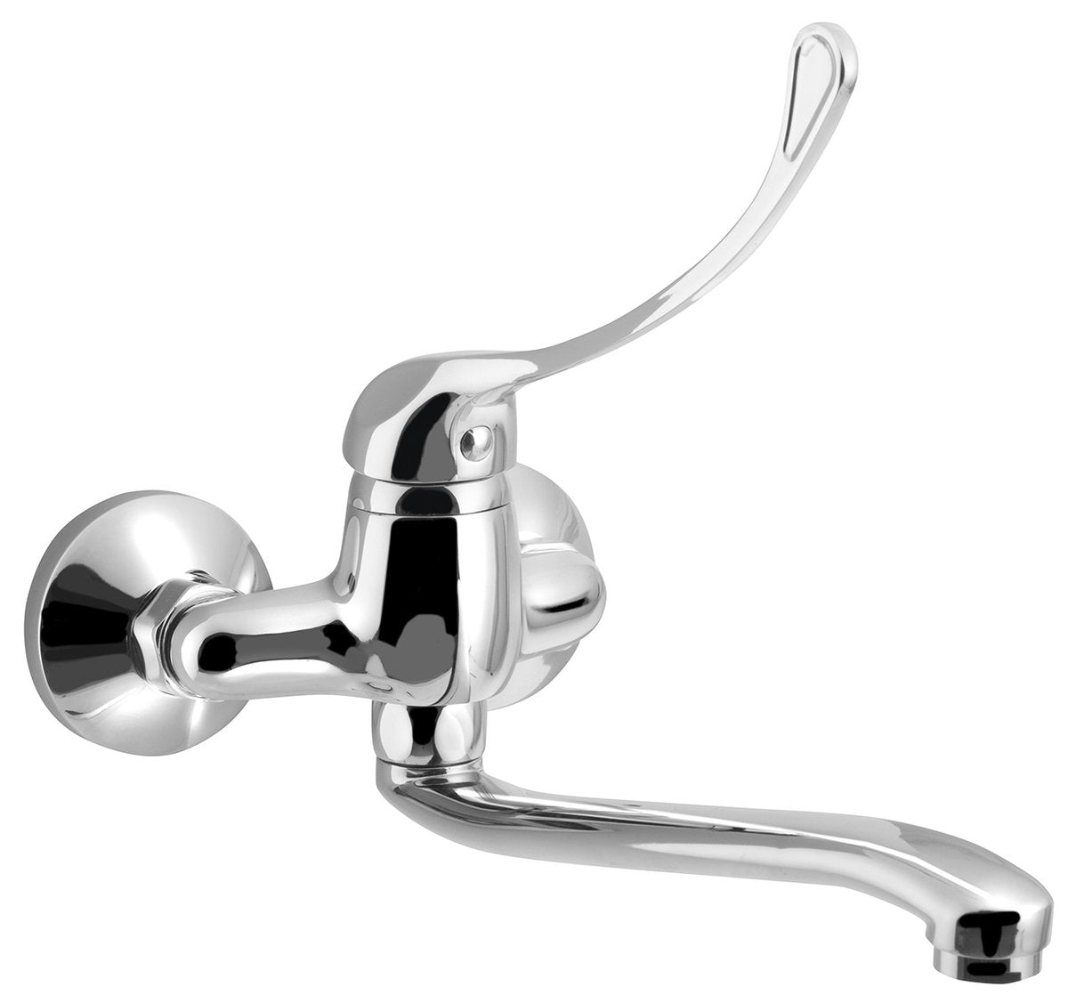 Productfoto Aqualine 35 Medicinale Wand Wastafelkraan 10 Cm Hartafstand Verhoogde Uitloop 22 Cm Chroom