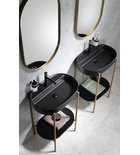 Puno Badkamer Meubelset 60x40 cm Goud Mat/zwart
