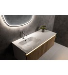 Sapho Meubelwastafel 100x50x15 Cm Gegoten Marmer Wit