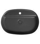 Infinity Ovale Keramische Waskom Voor Opbouw 60x40 Cm Antraciet