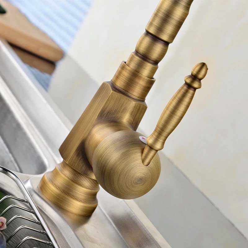 Wastafelkraan Rea Bona Old Gold High