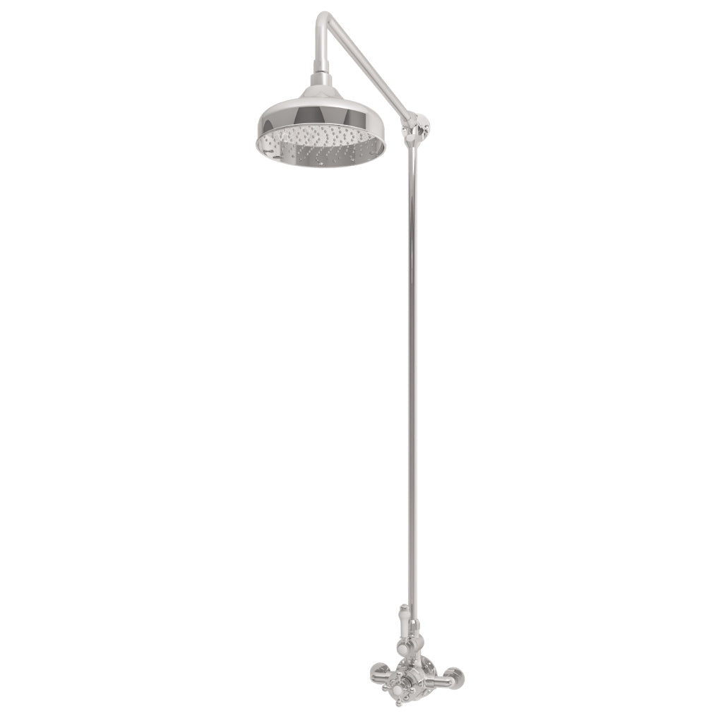 Retro Thermostatische Doucheset met Regendouche 20 cm Chroom