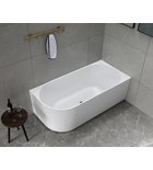 Aqualine Tibera Half Vrijstaand Bad Met Strip Front Rechts 170x80 cm Acryl Wit foto 2