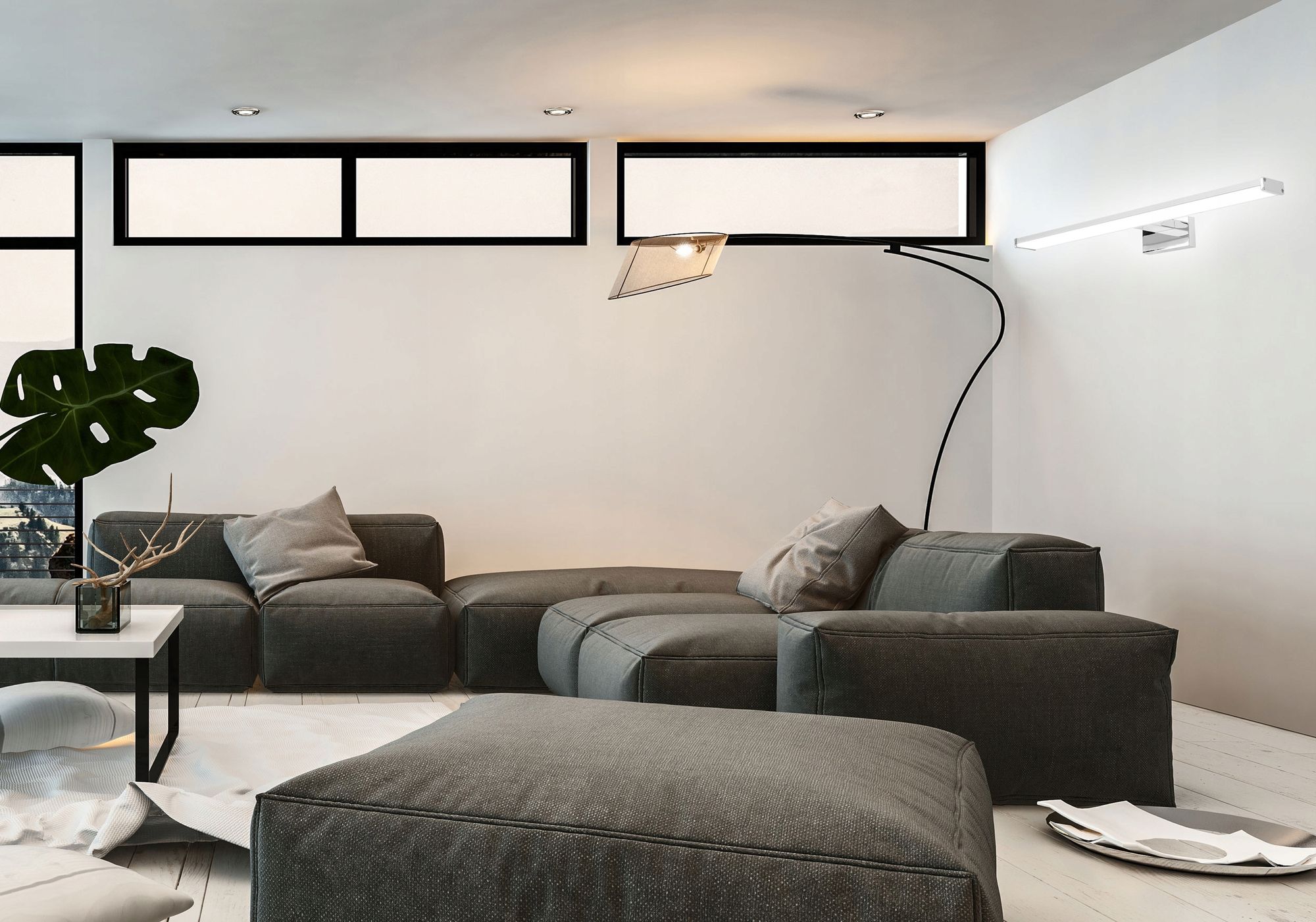 Voor Wandlamp Lamp Azure Led Spiegel 15W 68.5cm App370-1W Chower