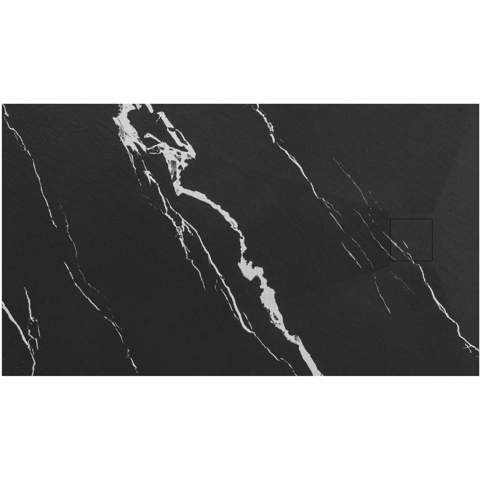 Douchebak Rea Magnum CARRARA Zwart 90 x 120