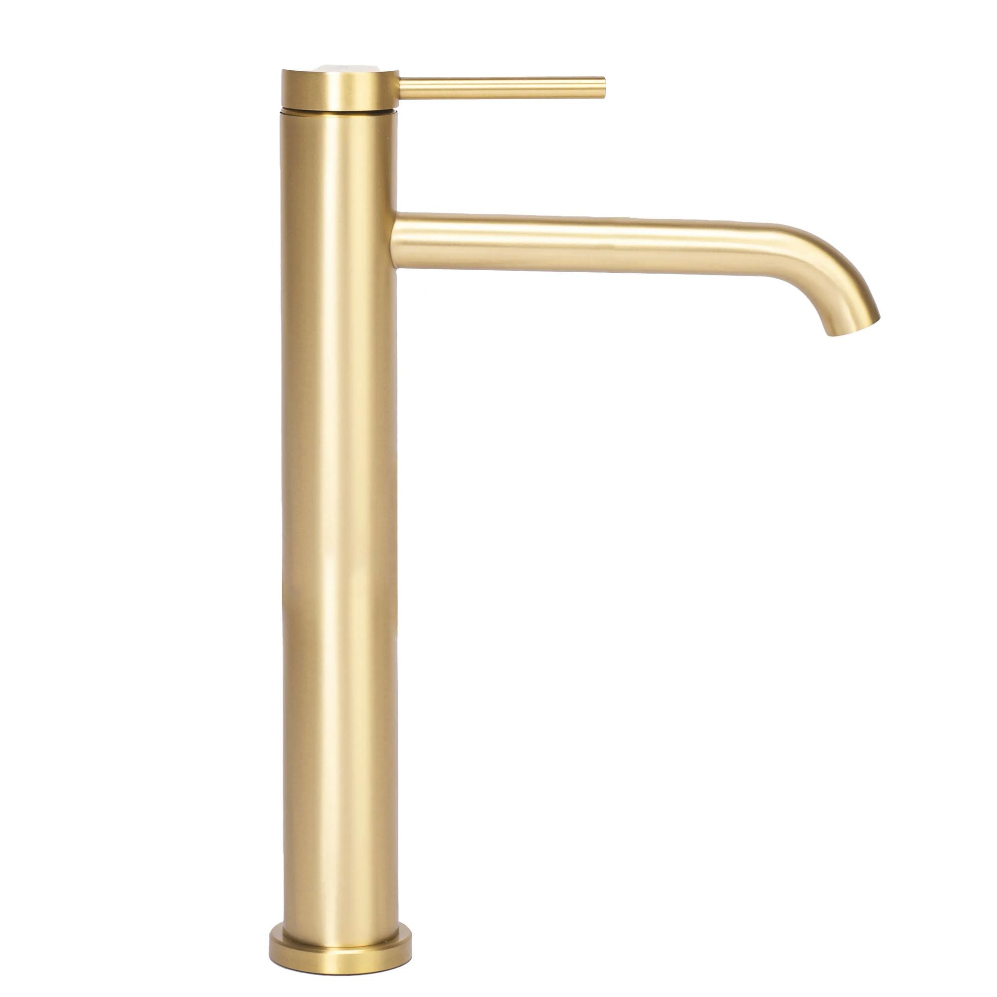 Wastafelkraan Rea Clif Gold Brush High