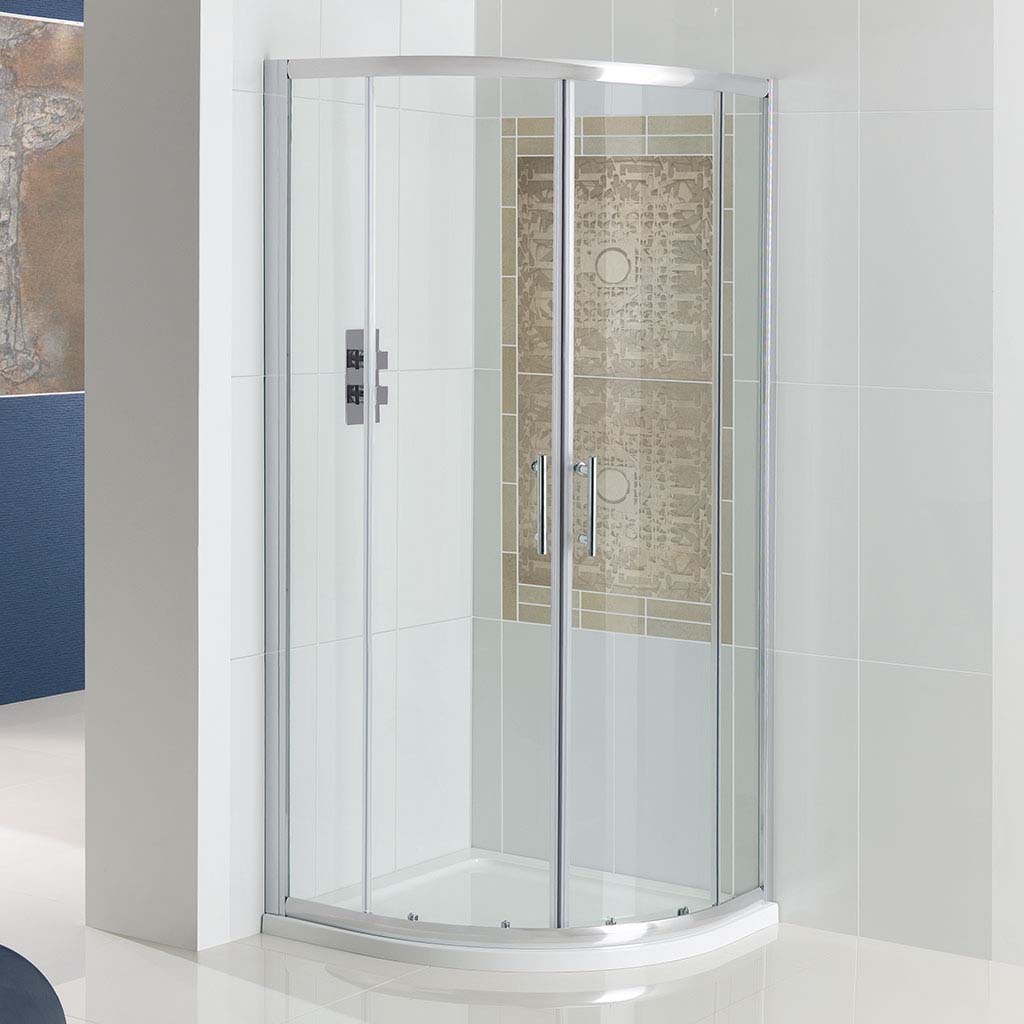 Eastbrook Vulcan kwartronde douchecabine 80 x 80 x 185 cm - chroom