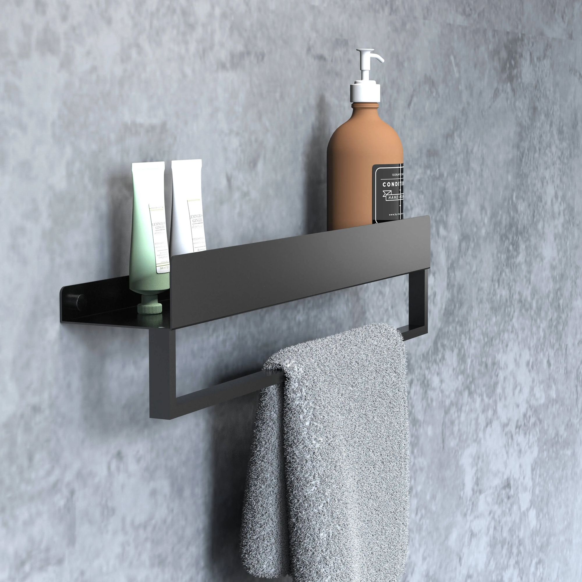 Badkamerplank SF01 45cm black matt