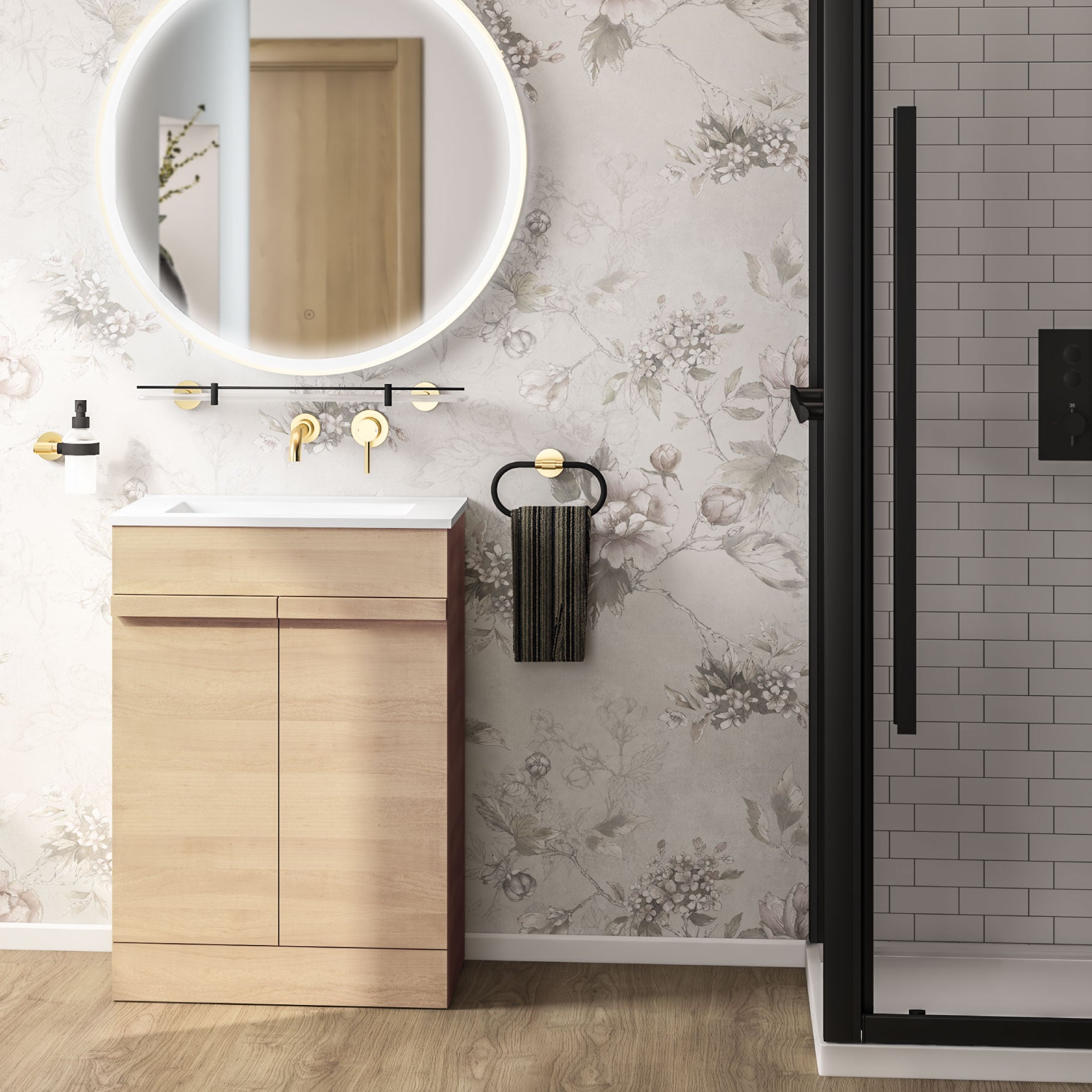Eastbrook Kydbrook Staand Badmeubel 60x46 Cm Met Deuren Licht Eiken