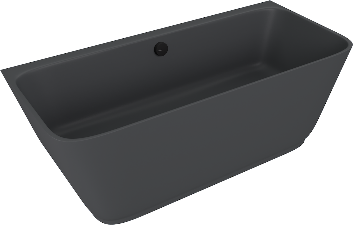 Skylla Back To Wall Bad Cast Marble 169 x 75 x 60 cm Mat Antraciet