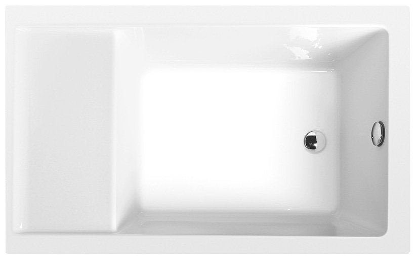 Polysan Jazz Rechthoekig Ligbad 120x75 cm Wit afbeelding 1