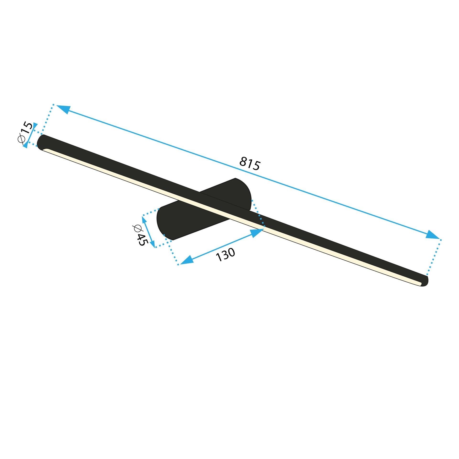 Wandlamp LED 80cm APP1346-W Gold