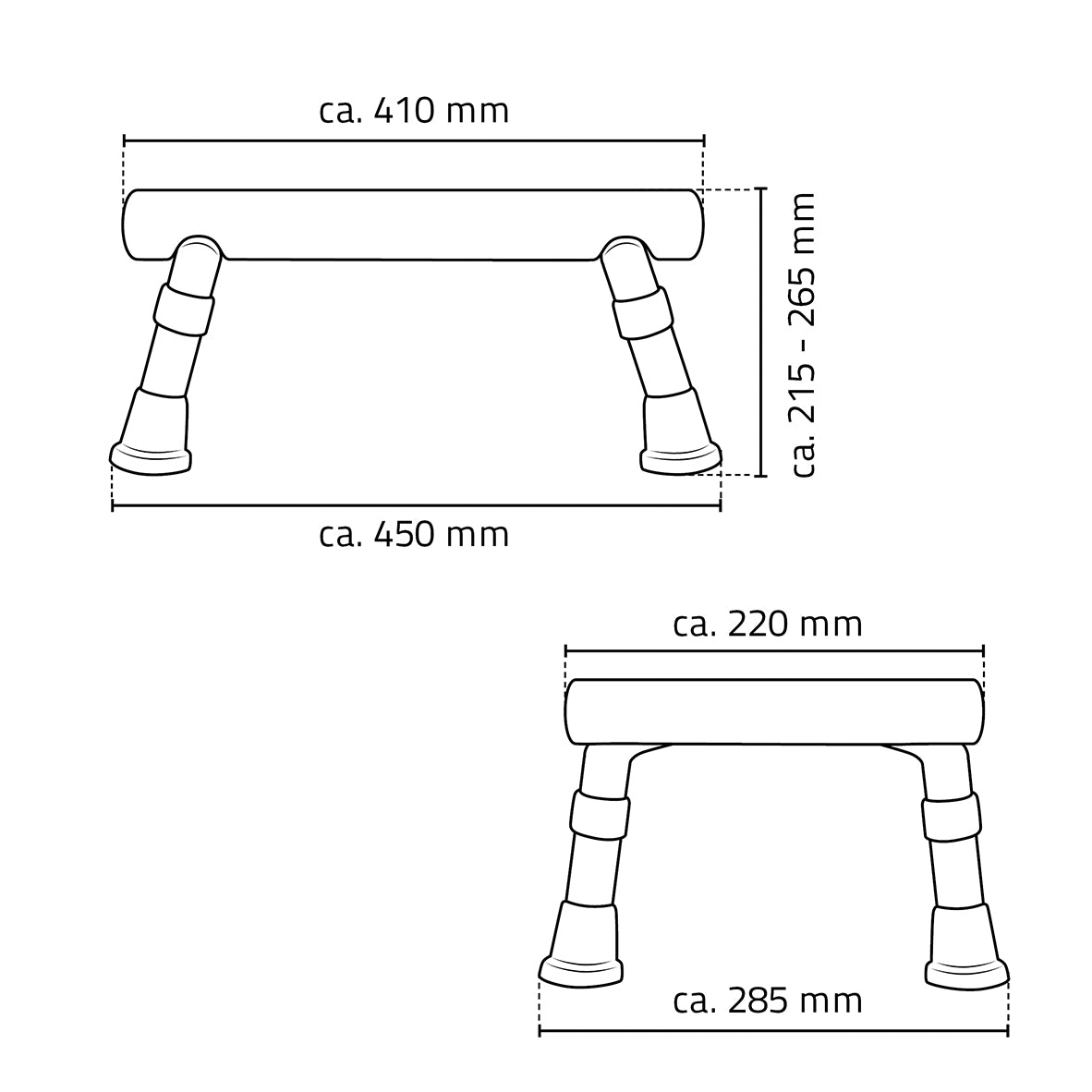 A0102601 Voetbankje - maattekening