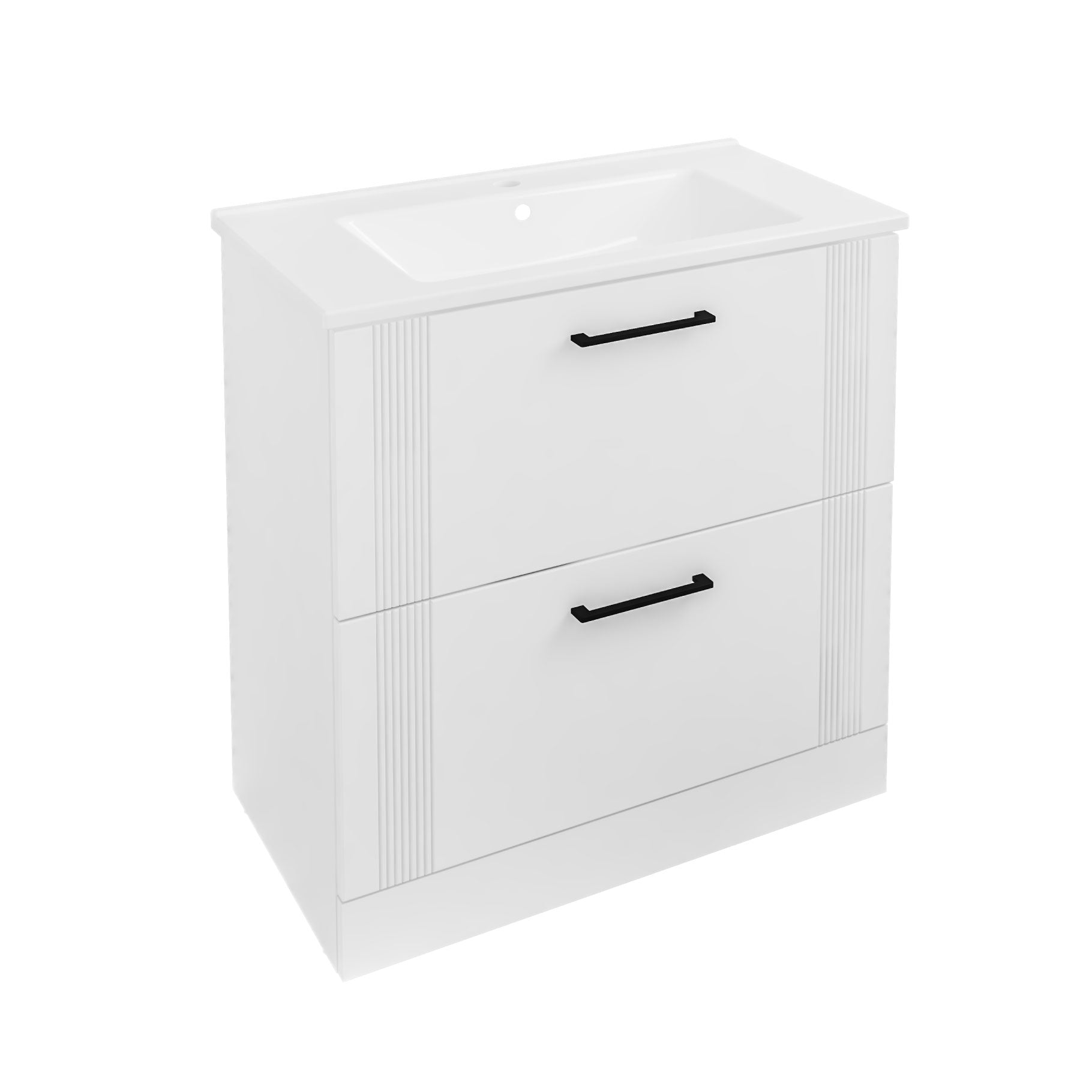 Eastbrook Cranham Staand Badmeubel 80x46 Cm Mat Wit
