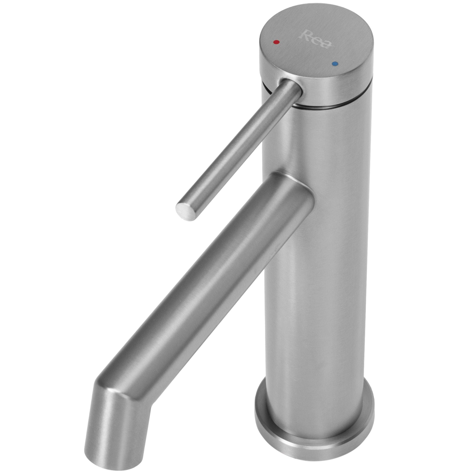 Wastafelkraan Rea Foss Brush Steel Low
