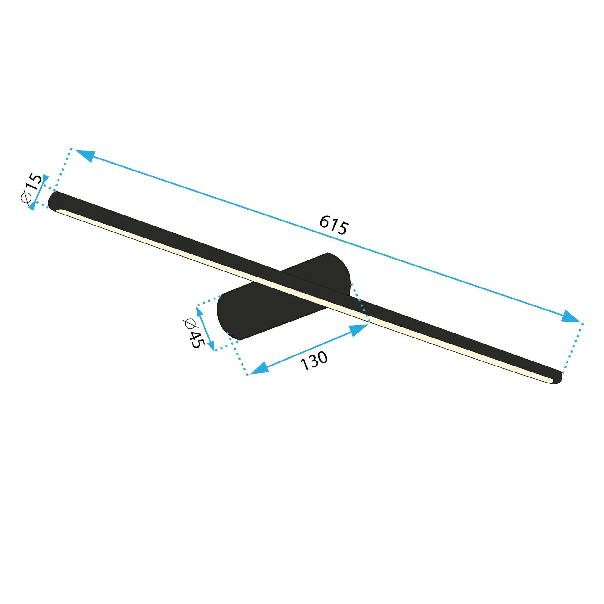 Wandlamp LED 60 cm APP1348 OUD GOUD
