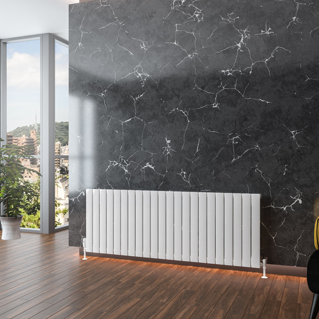 Eastbrook Addington Aluminium Radiator 600 x 1624 mm Type 10 - Glans Wit