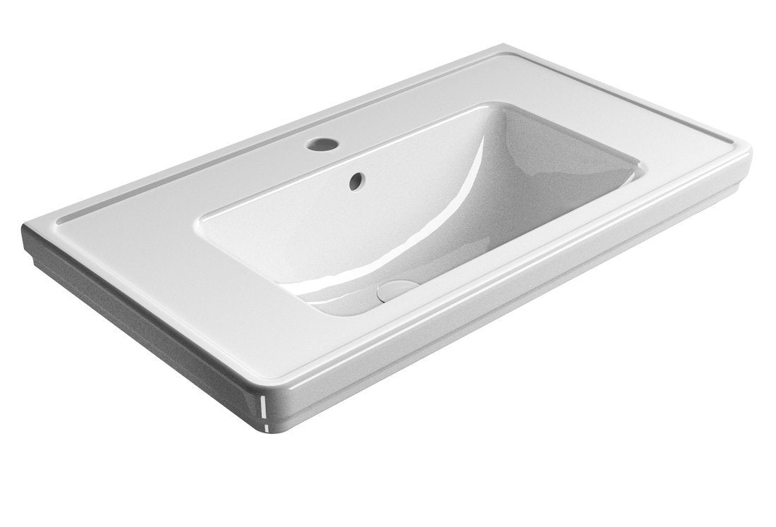 Sapho Gsi Classic Meubelwastafel 90x50x25 Cm Keramiek Wit