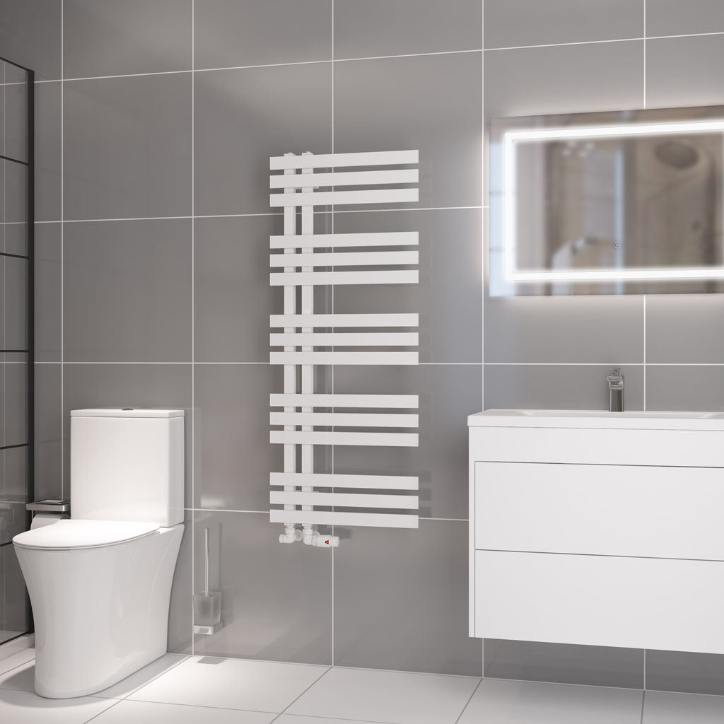 Eastbrook Hurley handdoekradiator 50x120 cm 600W Mat Wit